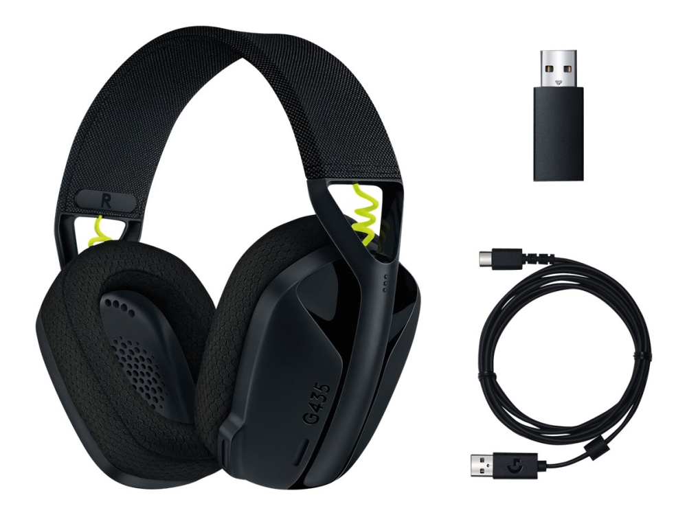 Logitech Lightspeed G435 - Headset - Fuld Størrelse - Bluetooth/2,4 Ghz Radiofrekvens - Trådløs - Sort - Discord Certified