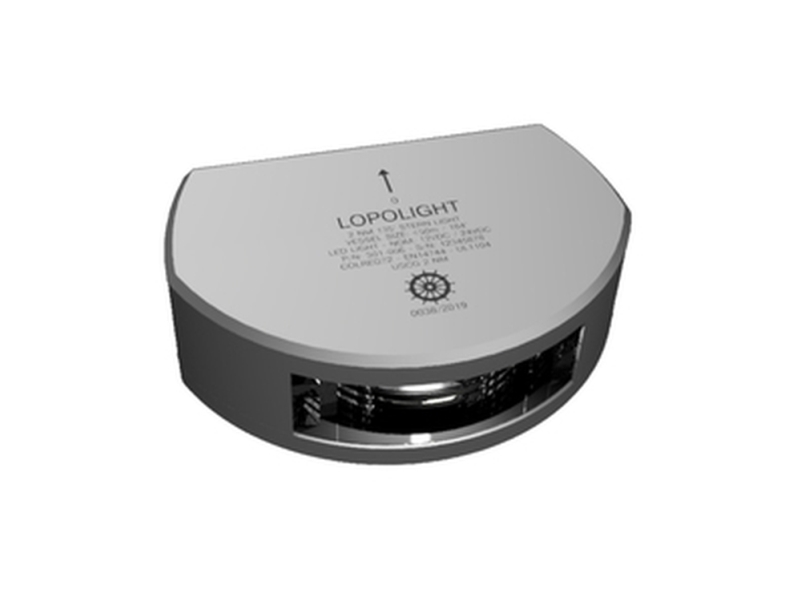 Lopolight 2nm 135° Agter 6W dækslys 2 x 2,5m kabel | Marin - Elektronik - Belysning | GameStuff
