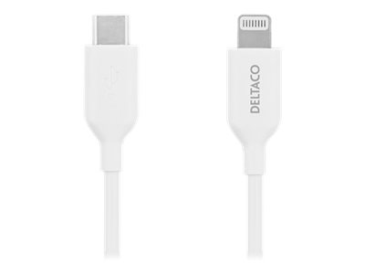 Deltaco - Lightning-Kabel - Usb-C Han Til Lightning Han - 2 M - Hvid