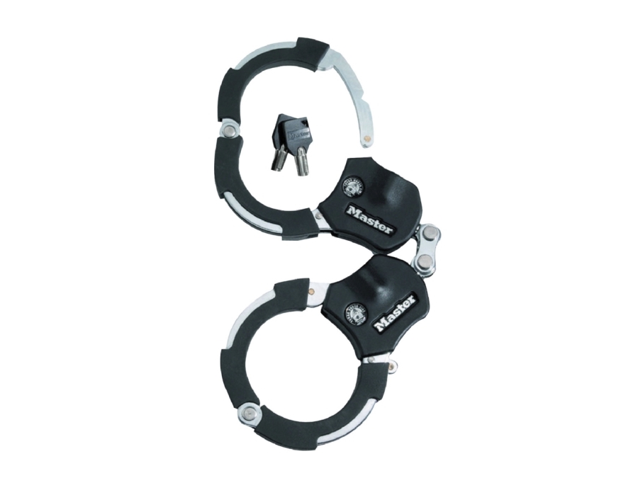 Master Lock Street Cuff Slot, Ringschloss, Schwarz, Silber, Stahl, Schlüssel, 360 Mm, 7,6 Mm