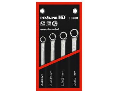 Klucze Torx Žiediniai Raktai, 4 Vnt. Rinkinys, E6-E24, Proline "Hd"