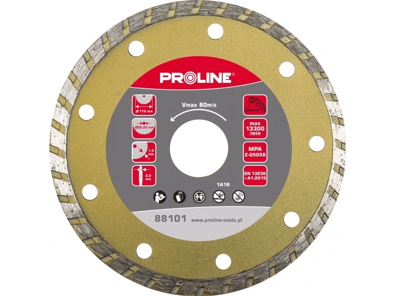 Proline Turbo Diamantskive (Byggemateriale) 180 * 2,7 * 7,5 * 22,23 Proline