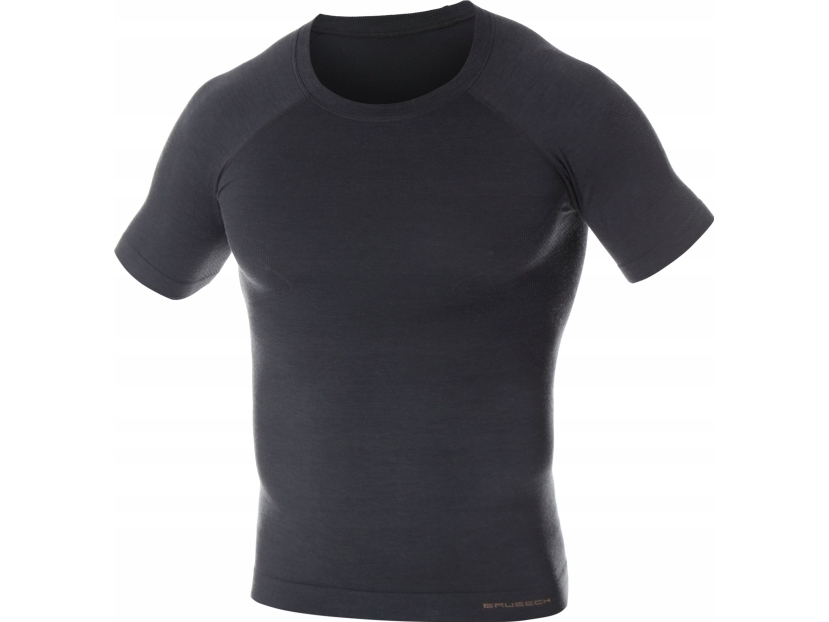 Brubeck SS11710 Kortärmad t-shirt i ACTIVE WOOL för män - grafit XL | Kläder & Säkerhet - Arbetskläder - Underkläder | GameStuff
