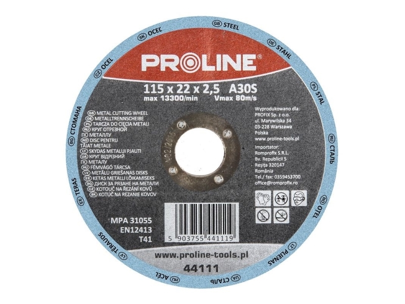Pro-Line Trennscheibe Für Metall T41 180 Mm 44118