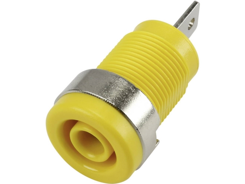 Sicherheits-Laboreinsatz, Einbau Vertikaler Stift-Ø: 4 Mm Gelb, 1 Stk.