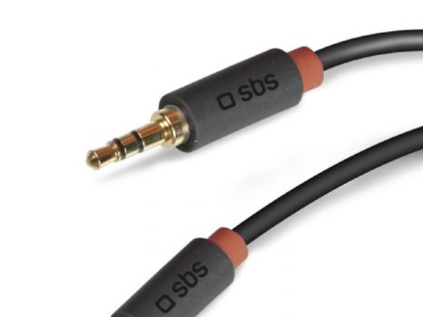 Sbs Tecable35kr, 3.5Mm, Hanstik, 3.5Mm, Hanstik, 1,5 M, Sort