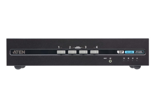 ATEN 4-portars säker KVM-switch med USB DisplayPort och Dual Display (efterlever PSD PP v4.0), 3840 x 2160 pixlar, 4K Ultra HD, 13,9 W, Svart | Datortillbehör - KVM & Switchar - Switchar | GameStuff