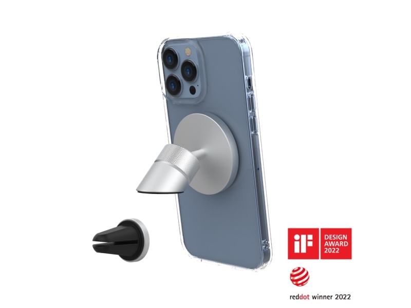 Just Mobile AluDisc Go ? Premium aluminum magnetic car mount with 360° rotation dashboard or vent mounting compatible with App | N - A | GameStuff