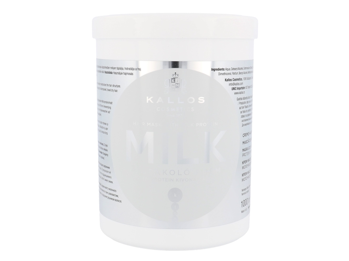 Kallos Milk Hair Mask With Milk Protein 1 Liter For Dry And Damaged Hair