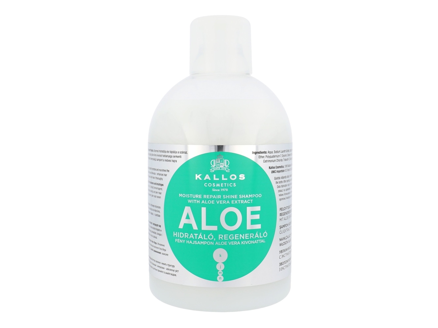 Kallos Kjmn Aloe Vera Moisture Repair Shine Shampoo - 1000Ml