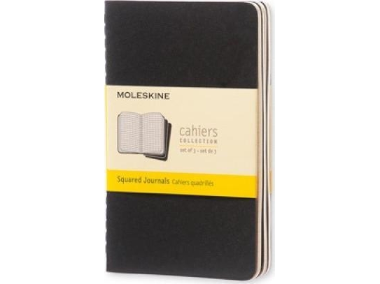 Moleskine Cahier, Monokromatisk, Sort, 64 Ark, 70 G/M², Firkantet Papir, Universel