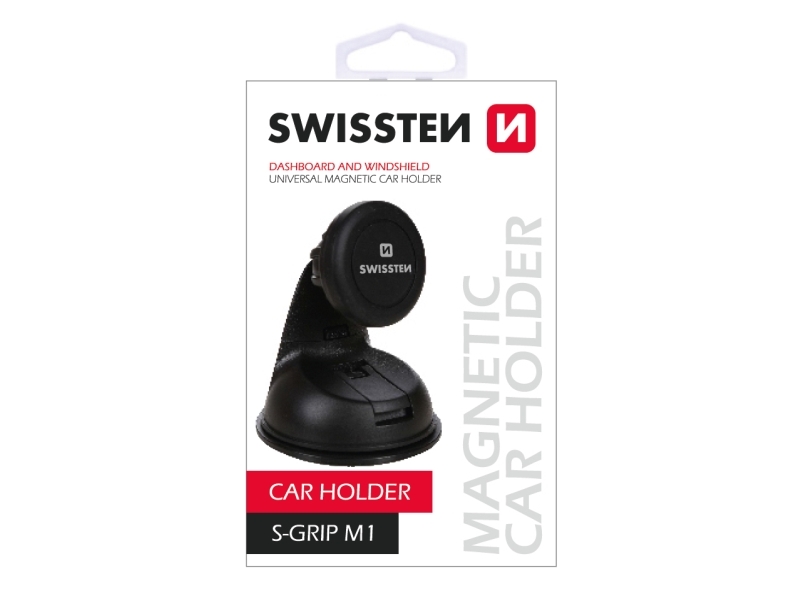 Swissten S-Grip M1 Premium Universal Window Holder With Magnet And 360 Rotation Juodas