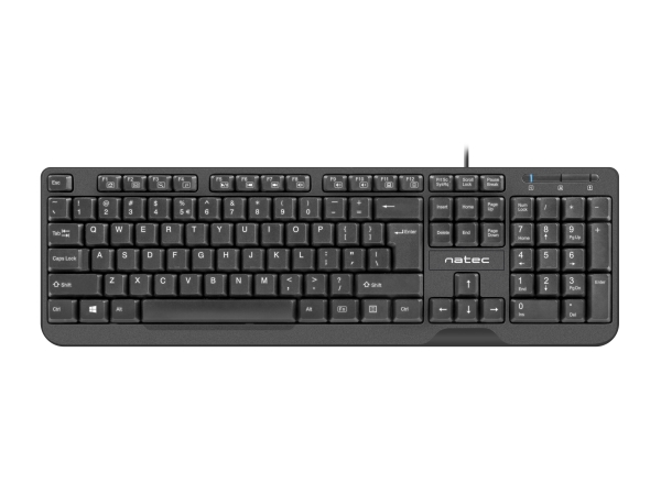 Natec Trout, Fuld Størrelse (100 %), Ledningsført, Usb, Membran, Qwerty, Sort