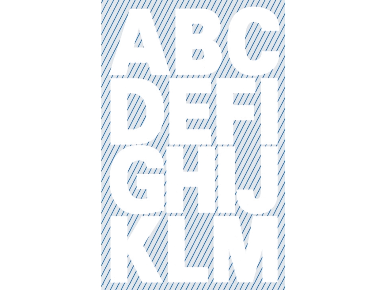 Z-Design 3786 Buchstaben-Etiketten, Kleines Format, 30 Etiketten, Weiß