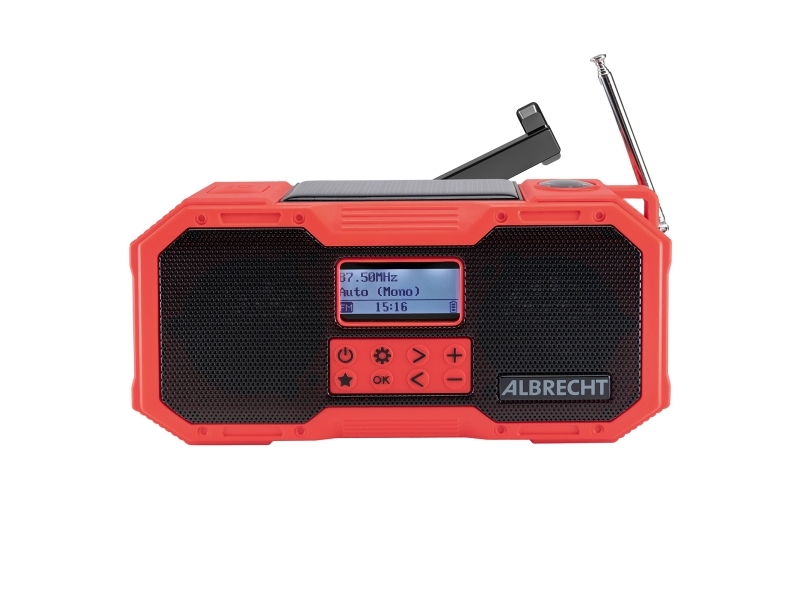 Albrecht DR 112, Digital, DAB+, FM, 5 W, LED, USB Type-C, Svart, Röd | TV, Ljud & Bild - Stereo - Radio (DAB och FM) | GameStuff