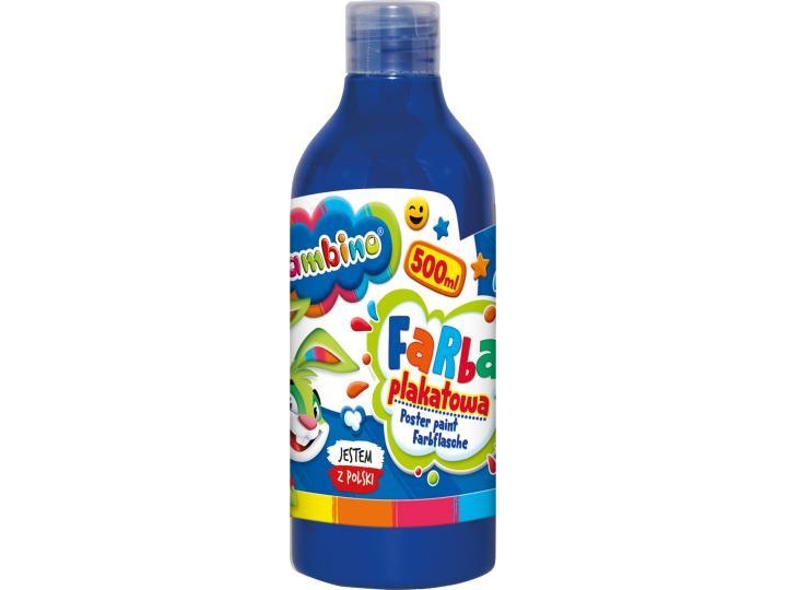 Poster paint i flaske 500 ml blå bambino