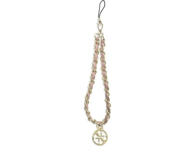 Guess Vedhæng Gustsas4p Telefon Rem Pink/Pink Kæde Metal 4G Charm