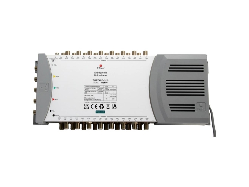 Triax 318606, 5 Inputs, 32 Outputs, 950 - 2200 Mhz, 47 - 694 Mhz, 1.0, 2.0, 180 - 264 V