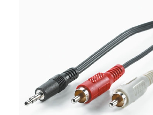 Roline 11.09.4349 Klinken-Audio-Anschlusskabel [1X Klinke 3,5 Mm - 2X Cinch-Stecker] 10,00 M Schwarz Geschirmt