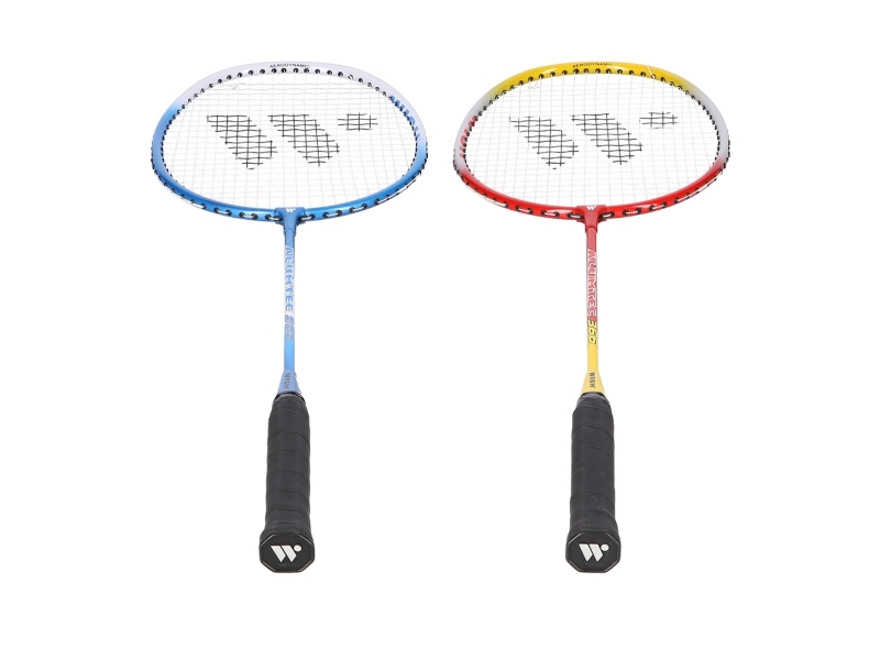 WISH ALUMTEC 366K sæt ketchere til badminton rød+gul, blå+hvid
