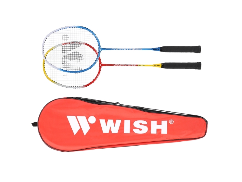 WISH ALUMTEC 366K sæt ketchere til badminton rød+gul, blå+hvid