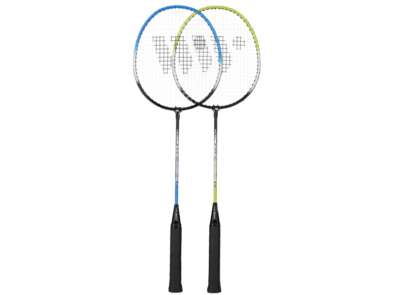 WISH STEELTEC 216K BADMINTONKETCHER GRØN+BLÅ + FJERBOLDE 3 STK WISH