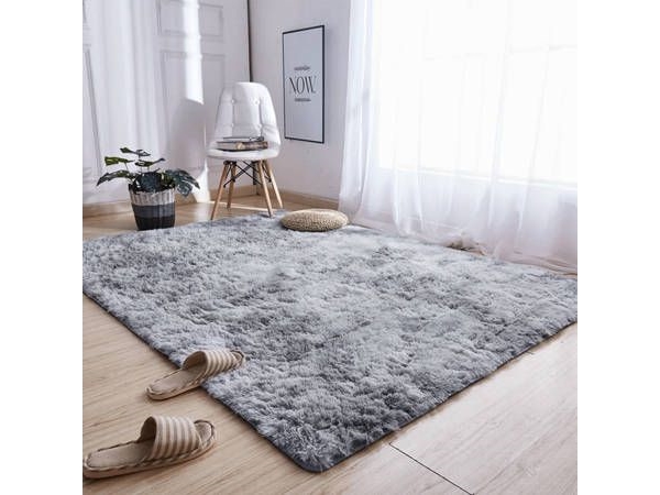 Ombre shaggy tæppe 100x150 Ombre Silver