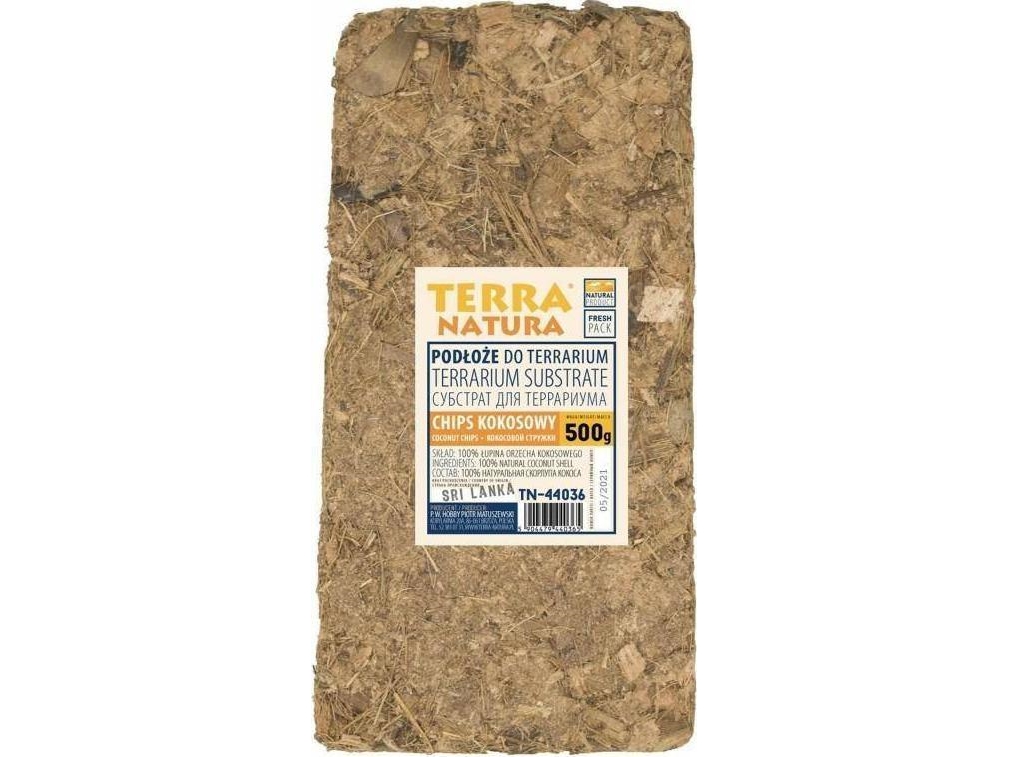 Terra Natura TN-44036 Underlag til terrarie briketter brikettechips 500 g