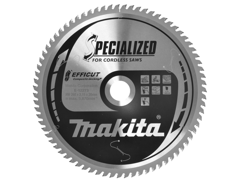 Makita E-12273, Plast, Trä, 16,5 cm, 9250 RPM, 1,5 mm, Makita, DLS111 DLS111ZU LF1000 LH1040F LS1018L LS1018LN LS1019L
