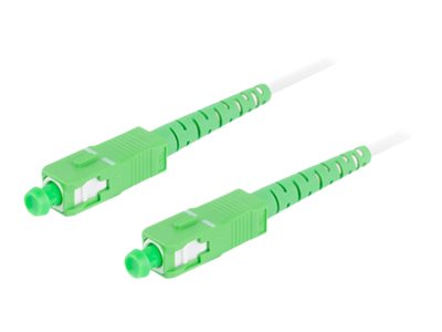 Lanberg - Patchkabel - Sc/Apc (Stecker) Auf Sc/Apc (Stecker) - 10 M. - 3 Mm - Glasfaser - Simplex - 9/125 Mikron - G.657.A2 - Halogenfrei - Weiß - (M
