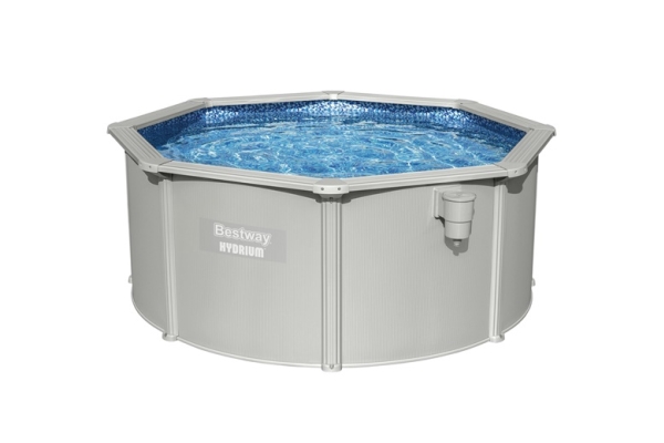 Bestway Hydrium 56566, 7630 l, Pool med ram, Stege, Blå, Grå | Trädgården - Pools & Vatten spel - Pools & bassäng | GameStuff
