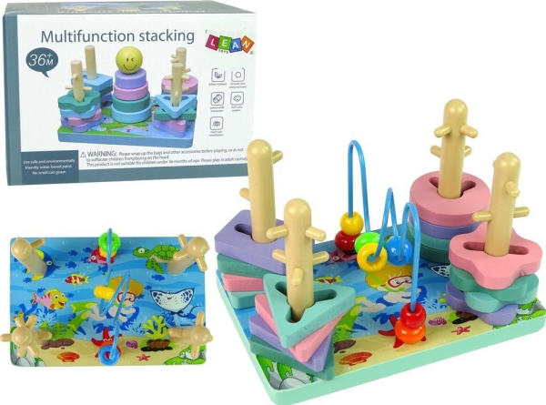 Lean Sport träklossar sortering havsvärlden korallpärlor edukativa | Leksaker - Konstruktions leksaker - Magnet konstruktion | GameStuff