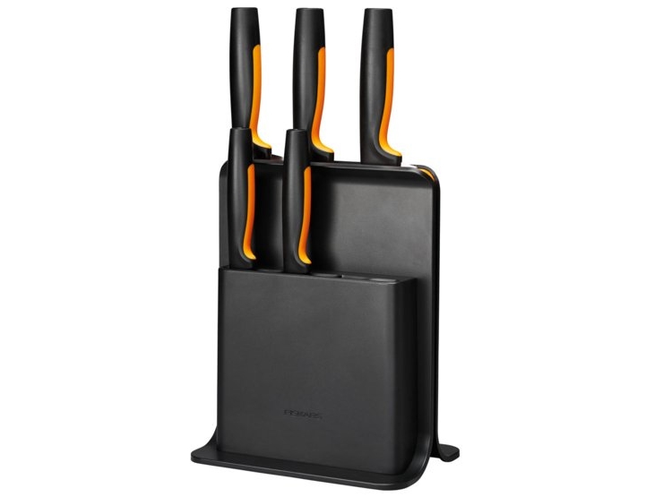 Fiskars Functional Form, Knivblock, Rostfritt stål, Plast, Rostfritt stål, Rostfritt stål, Svart, Svart, Orange | Köksutrustning - Knivar och brynstål - Knivblock | GameStuff