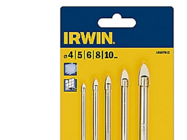 Irwin Glas- Und Fliesenbohrer, Satz Mit 4, 5, 6, 8 Und 10 Mm