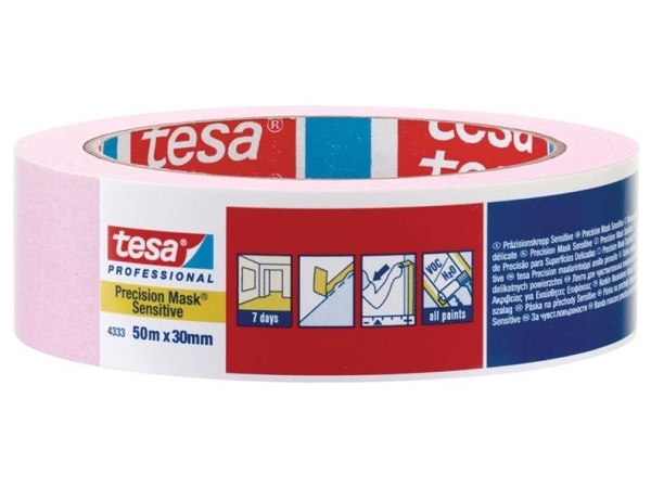 Tesa Precision Sensitive 04333-00019-02 Kreppband Malerband Hellrosa (L X B) 50 M X 30 Mm 1 St