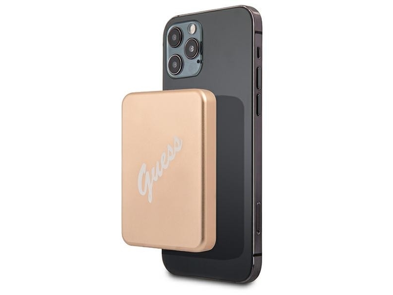Guess Induktiv Powerbank 5W Gupbmsvslg 3000 Mah Guld/Guld Magsafe