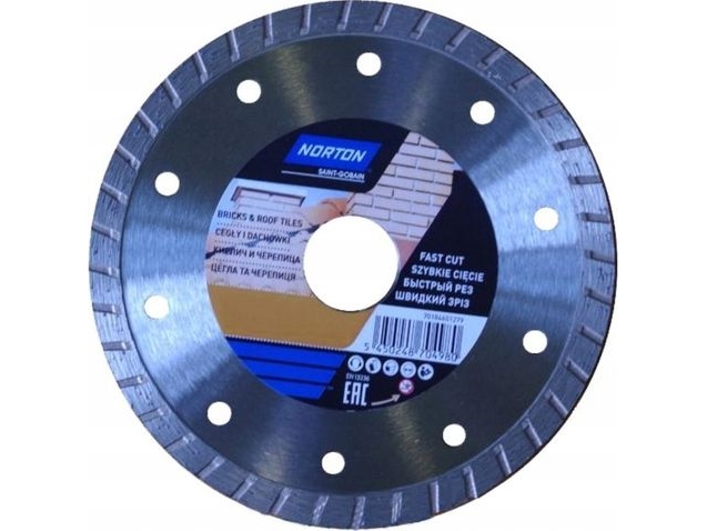 Norton Diamond Disc 230X25,4Mm Continuous Turbo Bricks Tiles Norton - 70184601281