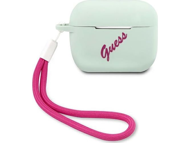 Guess Guacaplsvsbf Airpods Pro Cover Niebieski Fuksja/Blue Fuschia Silicone Vintage