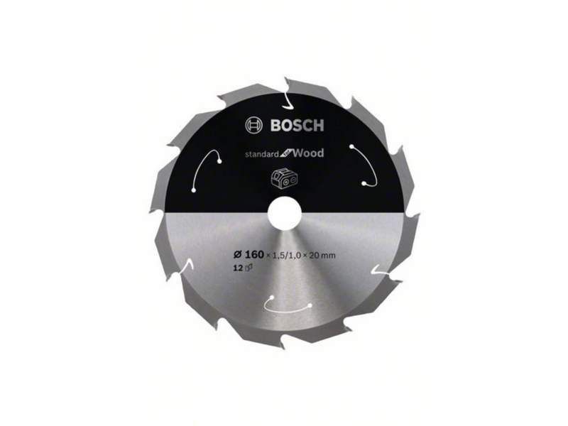 Bosch RUNDSÅG BLAD ACCU STD WOOD 160X20MM 12T