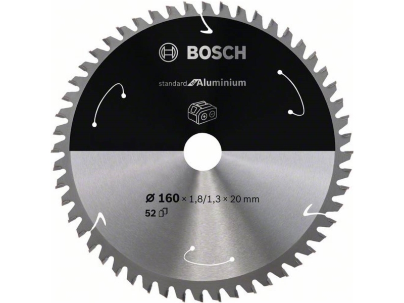 Bosch Rundsavklinge Accu Std Alu 160X20mm 52T