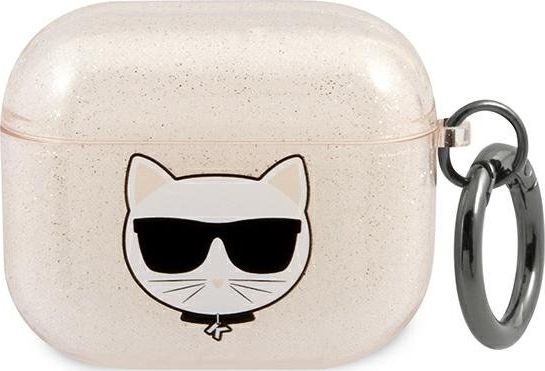 Karl Lagerfeld Glitter Choupette Cover Til Airpods 3 - Guld