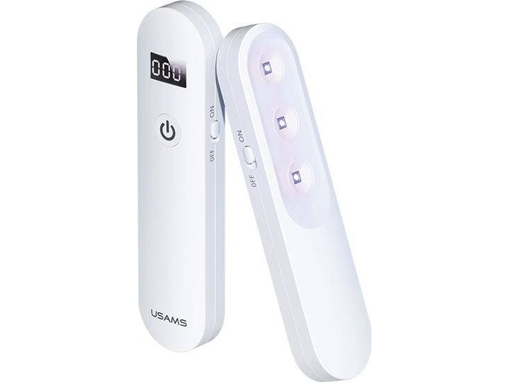USAMS Desinfiointilamppu mini UV-C käsidesinfiointilaite valkoinen/valkoinen ZB159XDD01 (US-ZB159)
