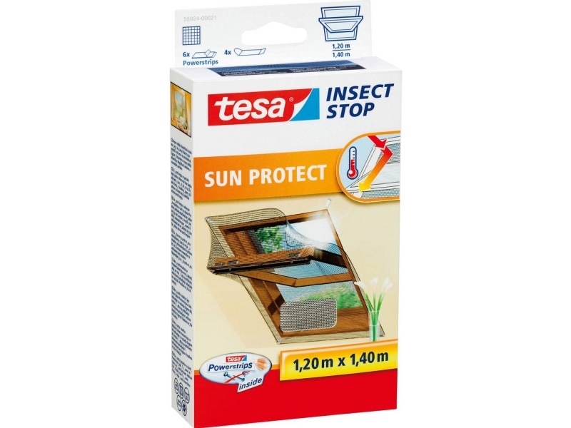 Tesa Insect Stop Sun Protect, 1200 X 10 X 1400 Mm, Sølv, 454 G