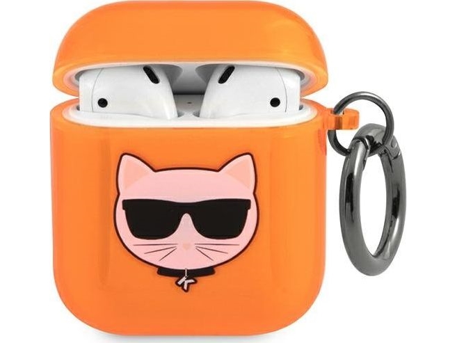 Karl Lagerfeld Kla2uchfo Airpods Abdeckung Orange/Orange Choupette
