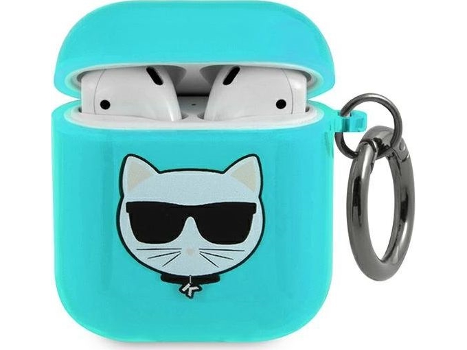 Karl Lagerfeld Choupette Etui Til Airpods 1/2 - Blå
