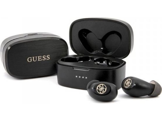 Guess Gutwsjl4gbk Tws Bluetooth-Kopfhörer + 4G-Dockingstation Schwarz/Schwarz