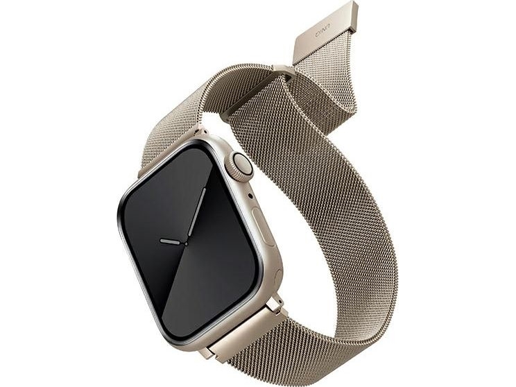 UNIQ pasek Dante Apple Watch Series 4/5/6/7/8/SE/SE2 42/44/45mm Stainless Steel starlight | Tele & GPS - Mobil tillbehör - Skydd & Väskor | GameStuff