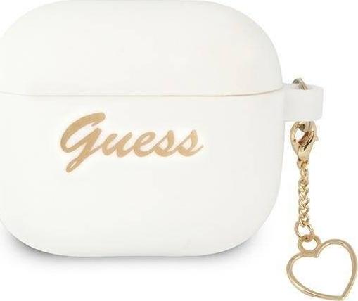 Fall Guess Gua3lschsh Airpods 3 Abdeckung Weiß Silikon Charme Herz Sammlung