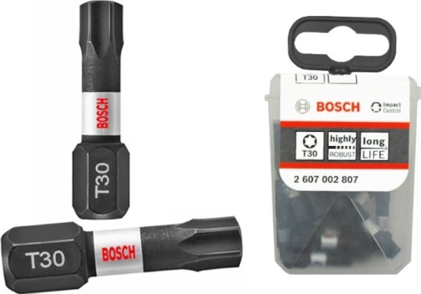Bosch Bit 1/4- T30- 25Mm Torx Impact 25 Pieces (2 607 002 807)