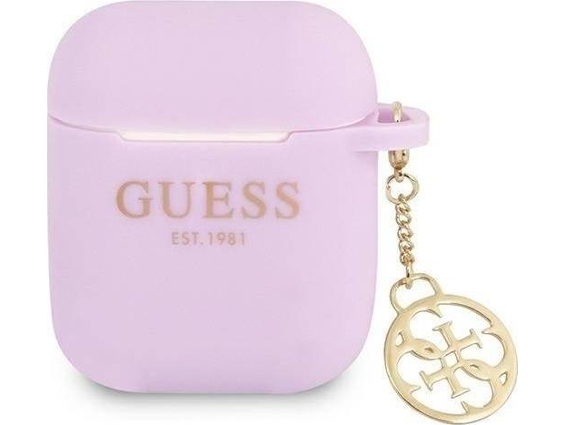 Guess Gua2lsc4eu Airpods 1/2 Cover - Lilla/Lilla Silicone Charm 4G Collection